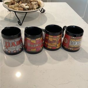 Set of 4 Vintage Beer 8oz Mug